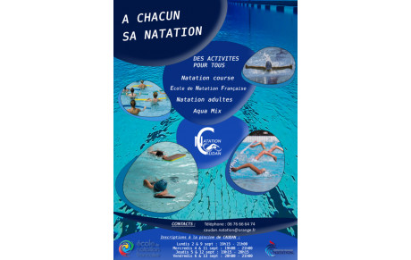 Inscriptions Caudan Natation saison 2019-2020